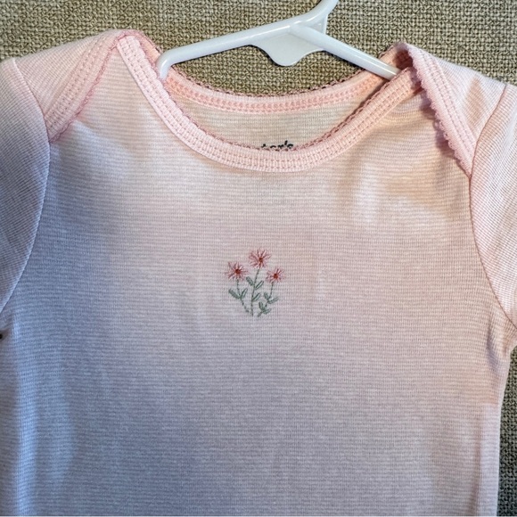 3pc Floral and Bunny Printed Onesies and Bottoms Set - Picture 7 of 8